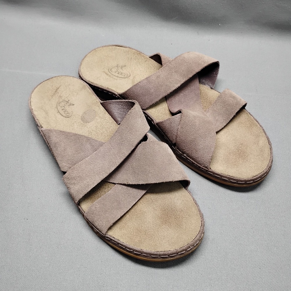 Chaco Womens Wayfarer Slide Suede Sandal Mauve Brown JCH108432 Size 8